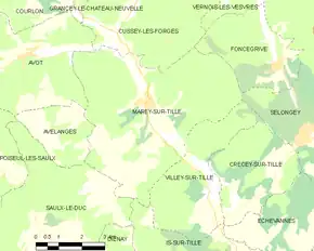 Poziția localității Marey-sur-Tille