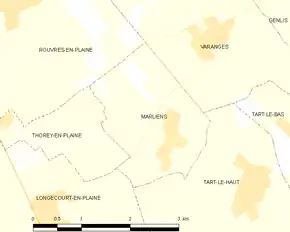 Poziția localității Marliens