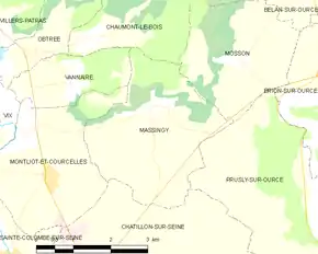Poziția localității Massingy