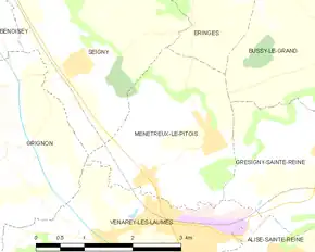 Poziția localității Ménétreux-le-Pitois