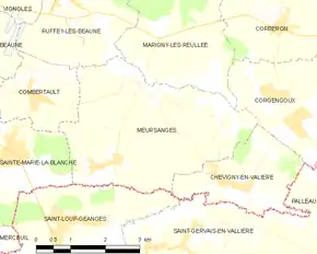 Poziția localității Meursanges