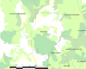 Poziția localității Molphey