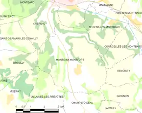 Poziția localității Montigny-Montfort