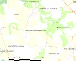 Poziția localității Montigny-Saint-Barthélemy
