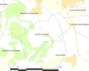 Poziția localității Mussy-la-Fosse