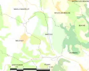 Poziția localității Nantoux