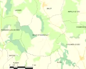 Poziția localității Nesle-et-Massoult