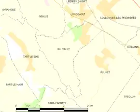 Poziția localității Pluvault