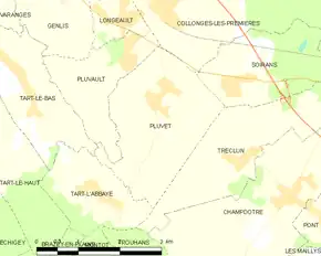 Poziția localității Pluvet