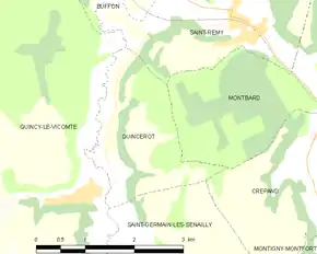 Poziția localității Quincerot