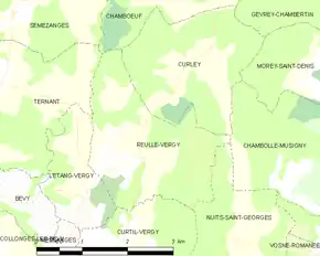 Poziția localității Reulle-Vergy