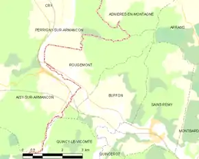 Poziția localității Rougemont