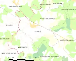 Poziția localității Rouvray