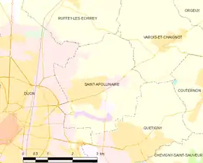 Poziția localității Saint-Apollinaire