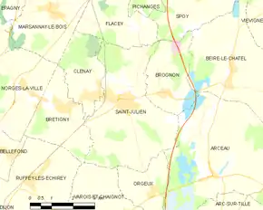 Poziția localității Saint-Julien