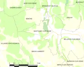 Poziția localității Saint-Marc-sur-Seine