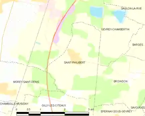 Poziția localității Saint-Philibert