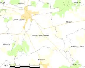 Poziția localității Saint-Prix-lès-Arnay