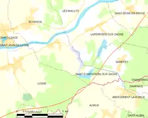 Poziția localității Saint-Symphorien-sur-Saône