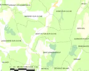 Poziția localității Saint-Victor-sur-Ouche
