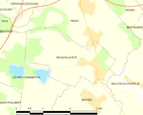Poziția localității Saulon-la-Rue