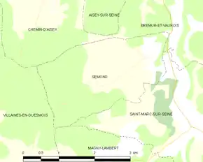 Poziția localității Semond