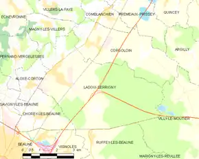 Poziția localității Ladoix-Serrigny