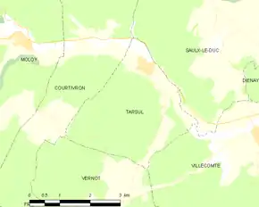 Poziția localității Tarsul