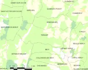 Poziția localității Ternant