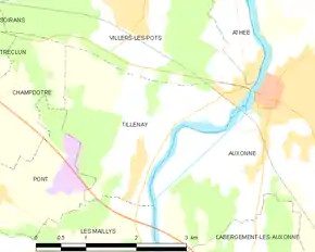 Poziția localității Tillenay