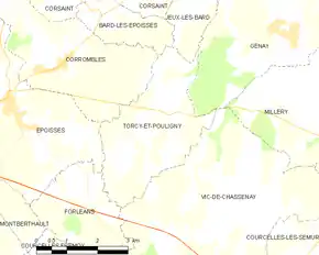 Poziția localității Torcy-et-Pouligny