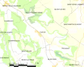 Poziția localității Turcey