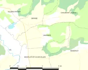 Poziția localității Vannaire