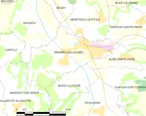 Poziția localității Venarey-les-Laumes