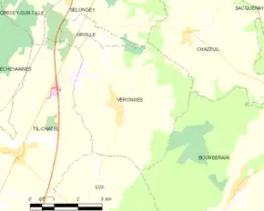 Poziția localității Véronnes