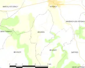 Poziția localității Vesvres