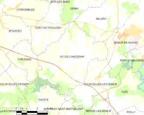 Poziția localității Vic-de-Chassenay