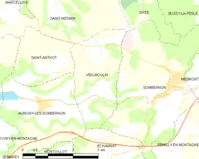 Poziția localității Vieilmoulin