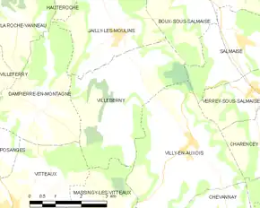 Poziția localității Villeberny