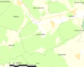 Poziția localității Villecomte