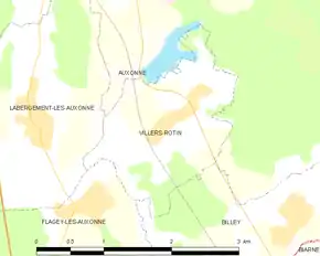 Poziția localității Villers-Rotin
