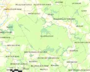 Poziția localității Villiers-le-Duc