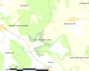 Poziția localității Villotte-Saint-Seine