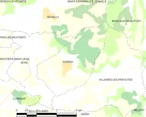 Poziția localității Viserny