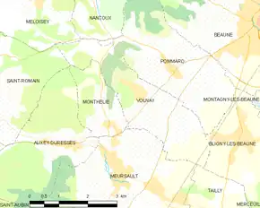 Poziția localității Volnay