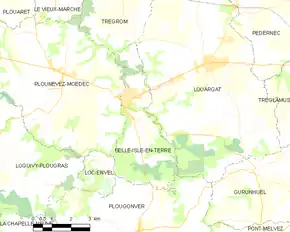 Poziția localității Belle-Isle-en-Terre