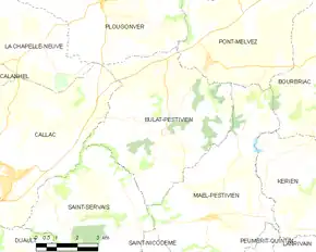 Poziția localității Bulat-Pestivien