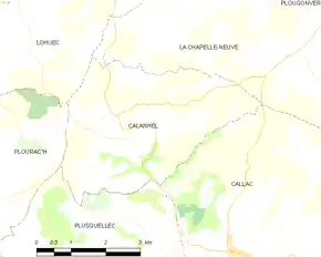 Poziția localității Calanhel