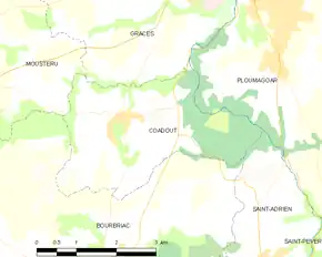 Poziția localității Coadout