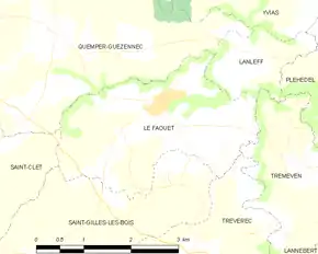 Poziția localității Le Faouët